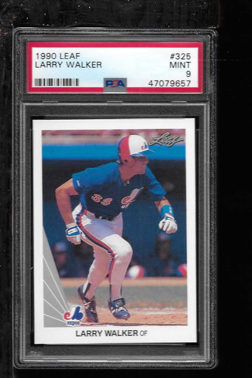 1990 LEAF LARRY WALKER PSA 9