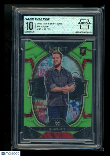2023 Panini Select WWE Hank Walker #93 Neon Green /75 RC Arena Club 10