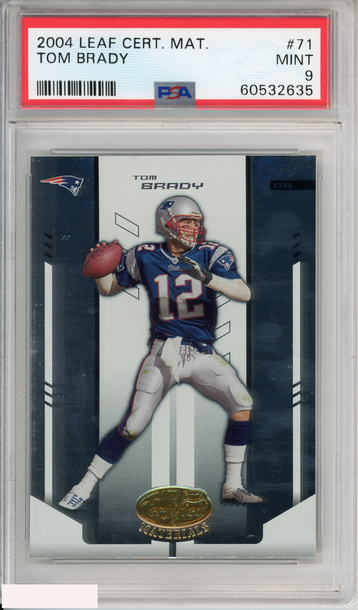 2004 LEAF CERTIFIED MATERIALS TOM BRADY #71 NEW ENGLAND PATRIOTS PSA 9 MINT
