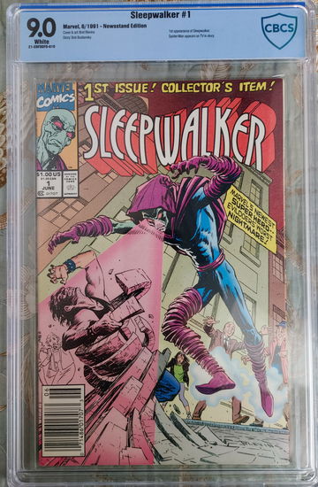 SLEEPWALKER  #1 CBCS 9.0 RARE 1991 NEWSSTAND EDITION