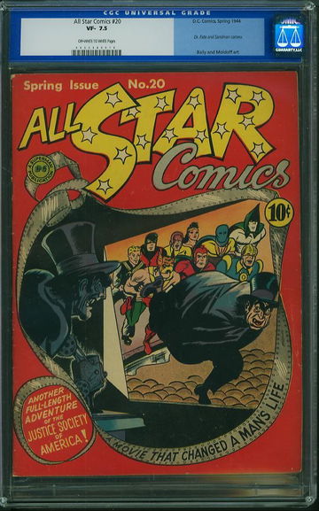 ALL STAR COMICS #20, CGC 7.5 VF-