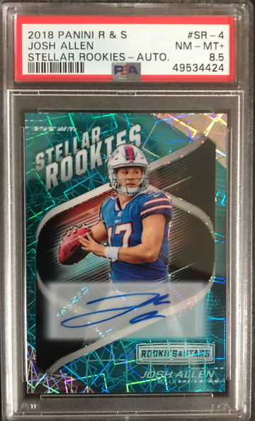 2018 Rookies & Stars Josh Allen Stellar Rookies Auto PSA 8.5 #01/25
