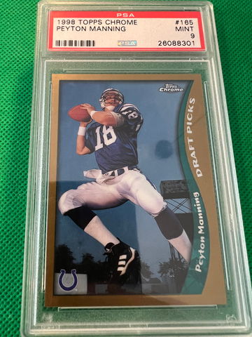 1998 topps chrome Peyton manning rc PSA 9