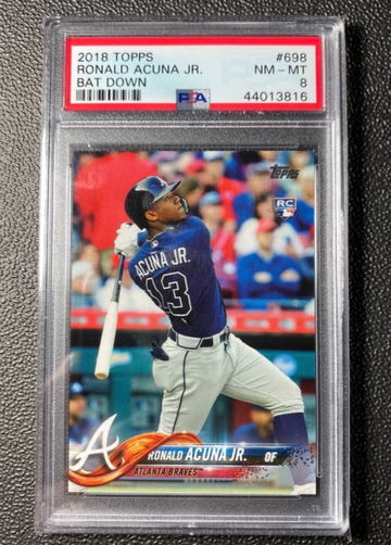 2018 Topps Series 2 698 Ronald Acuna Bat Down SSP