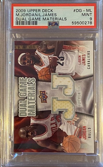 2009 Upper Deck Dual Game Materials Micheal Jordan / Lebron James