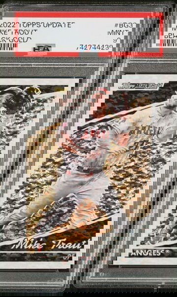 2022 Topps Update Black Gold Mike Trout #BG3 PSA 9