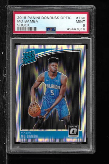 2018 PANINI DONRUSS OPTIC MO BAMBA SHOCK PSA 9
