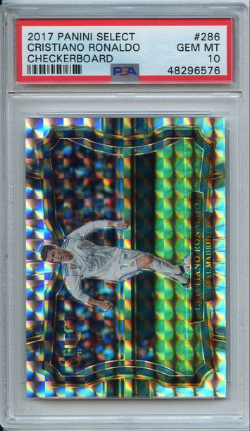 Cristiano Ronaldo 2017 Select Field Level Checkerboard Select PSA 10 NEP