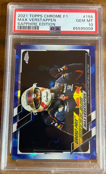 2021 TOPPS CHROME F1 SAPPHIRE MAX VERSTAPPEN #155 PSA 10 GEM MINT