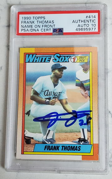 1990 Topps Frank Thomas SIGNED RC PSA 10 AUTO