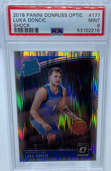 2018 Panini Donruss Optic Luka Doncic SHOCK #177 PSA 9 MINT