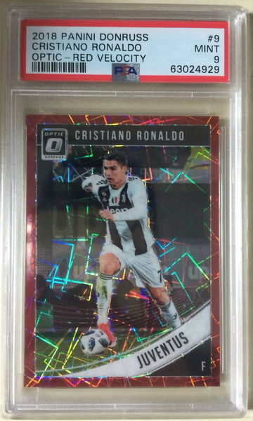 2018-19 Donruss Optic Cristiano Ronaldo Red Velocity #45/50 PSA 9 Mint