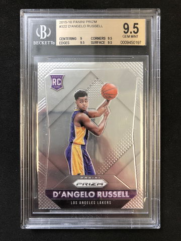 2015-16 Panini Prizm - D'angelo Russell - Rookie Base BGS 9.5 Gem Mint
