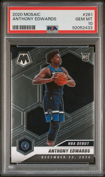 2020 PANINI ANTHONY EDWARDS MOSAIC #261 PSA 10