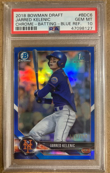2018 Bowman Draft Chrome Jarred Kelenic Blue Refractor /150