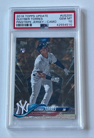 2018 Topps Update Gleyber Torres Camo #/25 PSA 10 