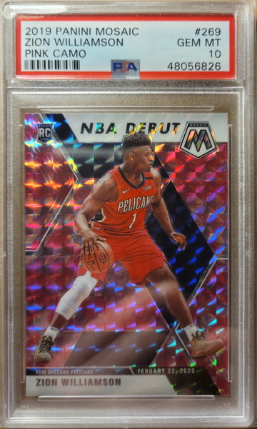 Zion PSA 10 2019 Mosaic Pink Camo