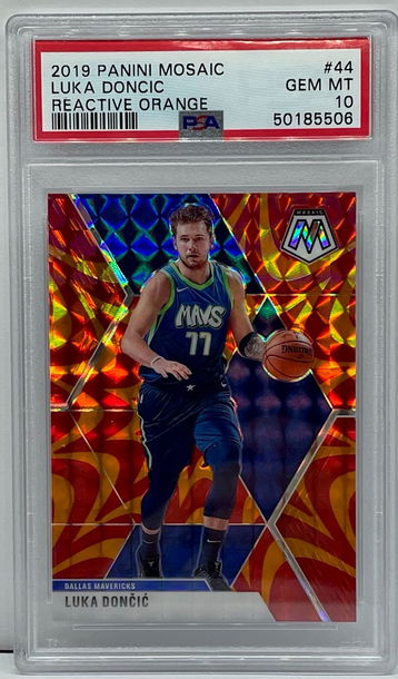 2019 Mosaic Luka Doncic Reactive Orange PSA 10