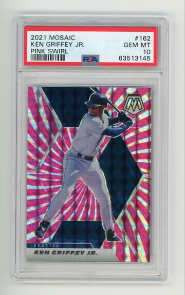 💎 2021 PANINI MOSAIC KEN GRIFFEY JR. PINK SWIRL PRISM 10/10--PSA 10 🐐 POP 1 🔥