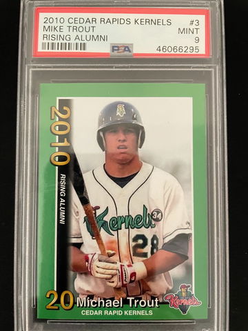 2010 Cedar Rapids Rising Alumni Mike Trout #3 PSA 9 
