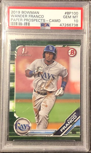 2019 Bowman Wander Franco Camo Paper Prospects PSA 10