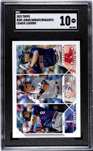 2023 Topps #289 Judge/Arraez/Bogaerts Lg. Leaders SGC 10