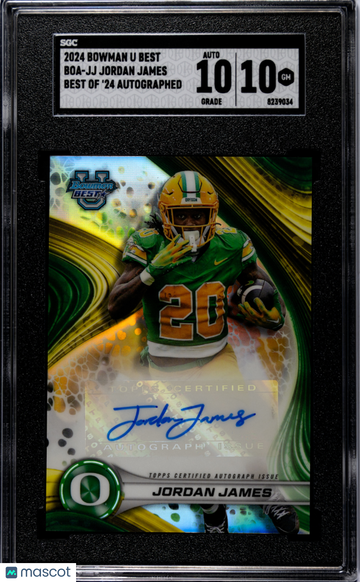 2024 Bowman U Best Jordan James #BOA-JJ Of '24 Autograph SGC 10 Auto 10