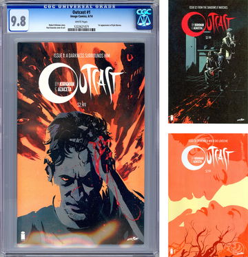 OUTCAST #1 CGC 9.8 + ISSUES 2-3 NM *NEW CINEMAX TV SERIES* ROBERT KIRKMAN 2014