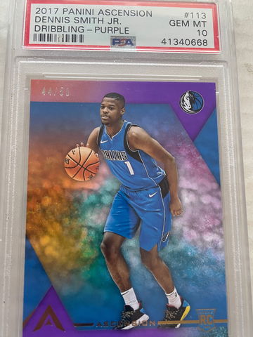 Dennis Smith JR. 2017 ascension purple /50 rc psa 10