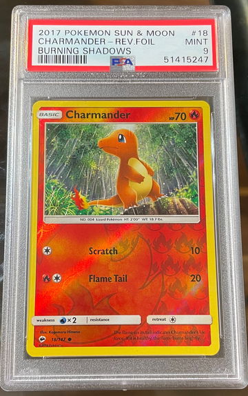 2017 Pokémon Burning Shadows Charmander psa 9