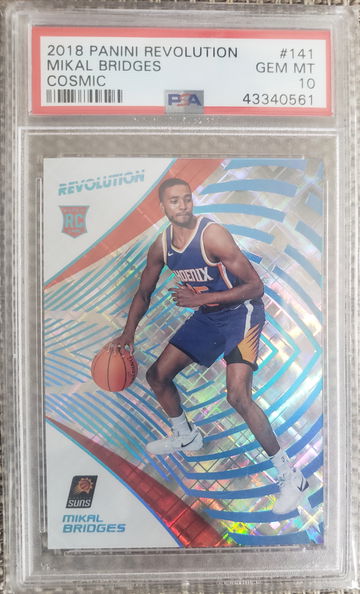 2018 Panini Revolution Mikal Bridges Cosmic RC #141 PSA 10 13/100