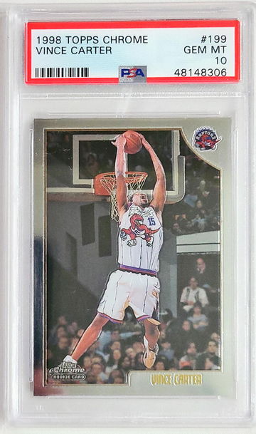 Vince Carter Topps Chrome PSA 10 