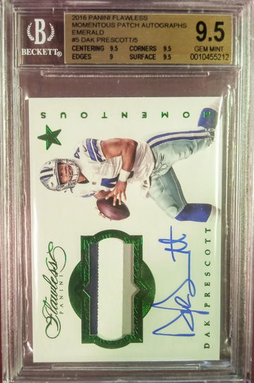 2016 Dak Prescott Flawless Momentous RPA 4/5 JERSEY NUMBERED 1 OF 1