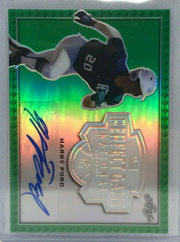  2020 Leaf Perfect Game Metal Harry Ford Rainbow Green Proof Auto 1/1 Mariners