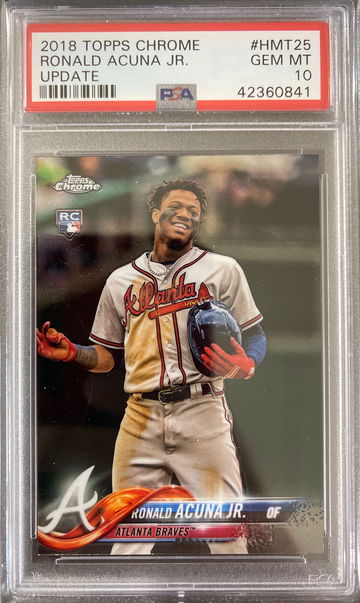 2018 Topps Chrome Update Ronald Acuna Jr RC PSA 10