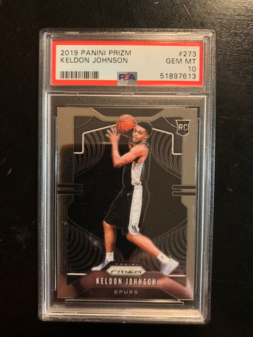 2019 Prizm Keldon Johnson #273 PSA 10 gem mint 