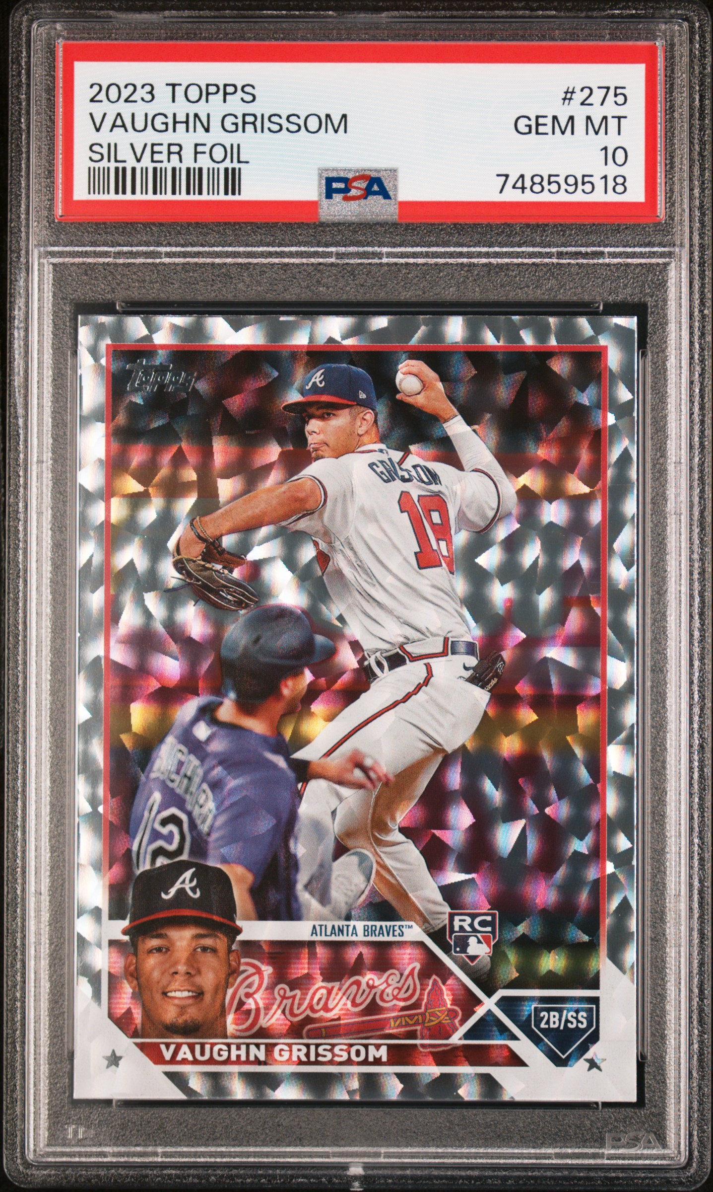 Vaughn Grissom 2023 Topps Silver Foil  ROOKIE #275 PSA 10