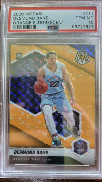 2020 Mosaic Desmond Bane Orange Florescent #d /25 Psa 10