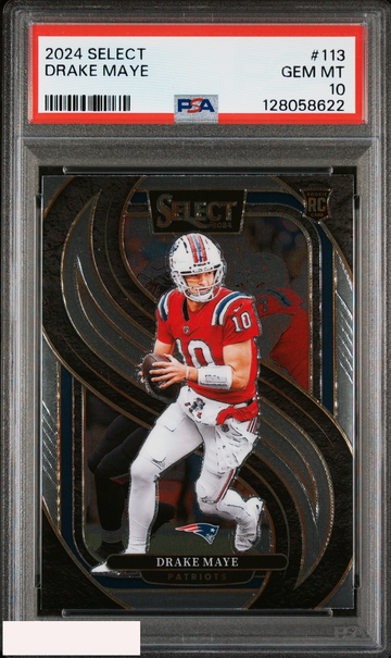 2024 PANINI SELECT DRAKE MAYE #113 ROOKIE RC PATRIOTS PSA 10 GEM MT