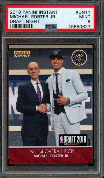 2018 Panini Instant Draft Night #DN11 Michael Porter Jr. PSA 9 Mint