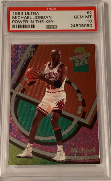Michael Jordan 1993 Ultra Power in the Key PSA 10. Pop only 1/45 PSA 10's 