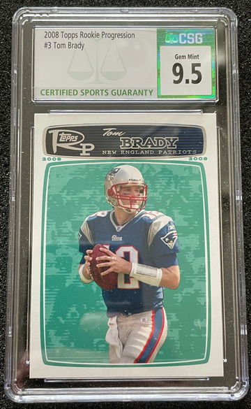 2008 Topps Rookie Progression Tom Brady #3 CSG 9.5 GEM MINT