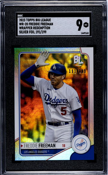 2023 Big League #WR-20 Freddie Freeman Wrapper Redemption /199 SGC 9