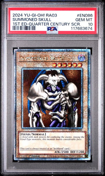 2024 Yu-Gi-Oh! RA03 Quarter Century SCR Summoned Skull #EN086 1st Edition PSA 10