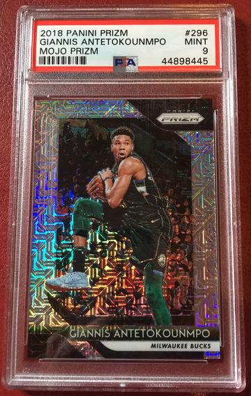 2018 Panini Prizm Mojo Prizm Giannis Antetokounmpo PSA 9 Mint