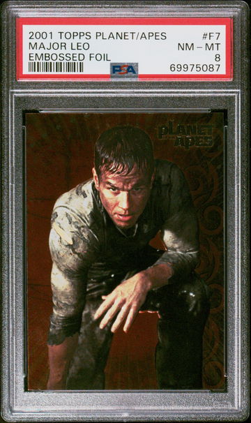 Mark Wahlberg Planet of The Apes 2001 Topps PSA 8 Embossed Foil Card