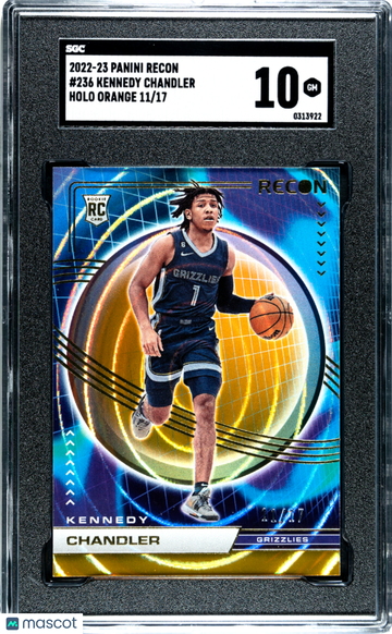 2022 Panini Recon Kennedy Chandler #236 Holo Orange /17 SGC 10