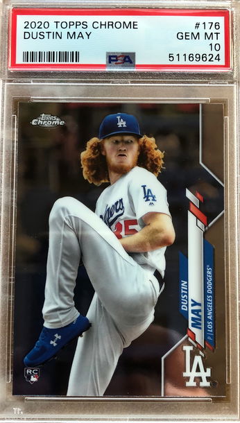 2020 Topps Chrome Dustin May PSA 10