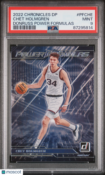 2022 Panini Chronicles Draft Picks Donruss Power Formulas Chet Holmgren #PFCHE PSA 9