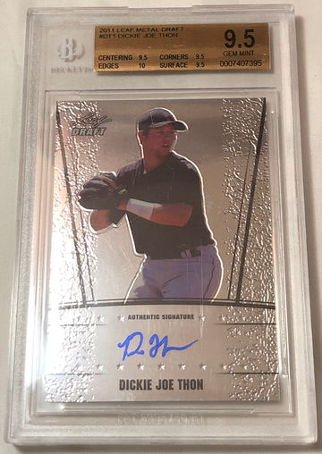 2011 LEAF METAL DRAFT #DT1 DICKIE JOE THON GEM-MT 9.5